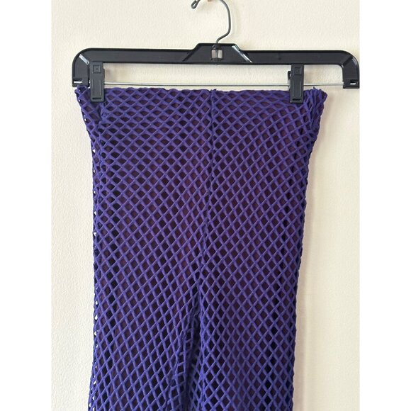 Sammy B Diamond Mesh Bootcut Pants Purple Flared Trashy Y2K NWT Lined Party XS - Picture 3 of 15